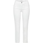 Weiße Brax Feel Good Ankle-Jeans mit Reißverschluss aus Baumwolle maschinenwaschbar für Damen Größe S Petite 