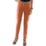 Orange Bestickte Jeans mit Stickerei mit Reißverschluss aus Baumwolle für Damen 