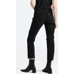Reduzierte Schwarze LEVI'S 501 Crop Ankle-Jeans aus Denim für Damen Größe XS 