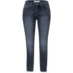Marineblaue Brax Feel Good Ankle-Jeans mit Reißverschluss aus Baumwolle maschinenwaschbar für Damen Größe L Petite 