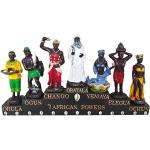 Schwarze 33 cm Afrikanische Skulpturen aus Kunstharz 