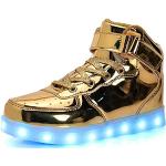Goldene LED Schuhe & Blink Schuhe für Kinder Größe 39 