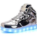 Silberne LED Schuhe & Blink Schuhe für Kinder Größe 37 