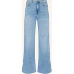 Blaue 7 For All Mankind Bootcut Jeans mit Reißverschluss aus Baumwolle für Damen Größe S 