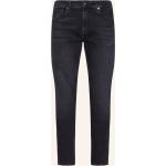 Schwarze 7 For All Mankind Skinny Jeans mit Reißverschluss aus Baumwolle für Herren 
