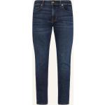 Blaue 7 For All Mankind Skinny Jeans mit Reißverschluss aus Baumwolle für Herren 