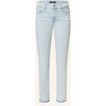 Hellblaue 7 For All Mankind Roxanne Skinny Jeans aus Baumwolle für Damen Größe S 