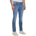 Reduzierte Hellblaue 7 For All Mankind Slim Fit Jeans aus Denim für Herren Größe S 