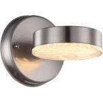 Silberne Moderne Globo Runde Außenwandleuchten & Außenwandlampen aus Edelstahl 