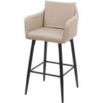 Reduzierte Braune Moderne Barhocker & Barstühle aus Leder gepolstert Breite 50-100cm, Höhe 50-100cm 