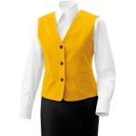 Gelbe Gestreifte Exner Damenwesten mit Knopf aus Baumwolle Größe XL 