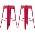 Reduzierte Rote Moderne Barhocker Sets aus Metall Breite 0-50cm, Höhe 0-50cm 