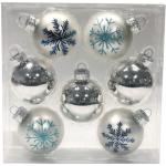Blaue Lafiora Runde Christbaumkugeln & Weihnachtsbaumkugeln aus Glas 7-teilig 