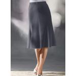 Dunkelgraue Unifarbene Maxi Taft-Röcke aus Taft für Damen Größe S 