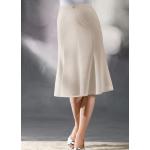 Hellbeige Unifarbene Maxi Taft-Röcke aus Taft für Damen Größe XXL 