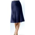 Marineblaue Unifarbene Maxi Taft-Röcke aus Taft für Damen Größe XL 