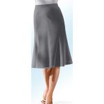 Graue Unifarbene Maxi Taft-Röcke aus Taft für Damen Größe S 