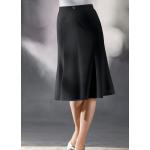 Schwarze Unifarbene Maxi Taft-Röcke aus Taft für Damen Größe L 