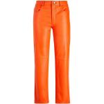 Orange Unifarbene 8 by Yoox Damenlederhosen aus Lammleder Größe XS 
