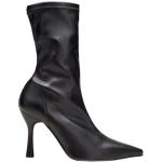 Reduzierte Schwarze Unifarbene 8 by Yoox Sock-Boots aus Leder für Damen Größe 41 