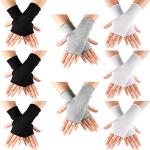 Schwarze Fingerlose Handschuhe & Halbfinger-Handschuhe aus Modal für Damen Größe M zur Hochzeit für den für den Sommer 