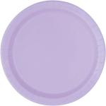Lavendelfarbene Runde Teller aus Pappe 