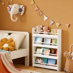 Reduzierte Weiße Bücherregale für Kinderzimmer aus Massivholz Breite 0-50cm, Höhe 50-100cm 