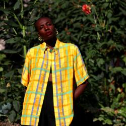 80Er Jahre Karierte Bluse| Vintage Kariertes Damenhemd in Gelb Und Grün | Verrücktes Muster Maximalist Kurzarm Unisex Sommer Shirt