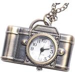 81stgeneration Brass Vintage Style Camera Pocket Watch Chain Necklace
