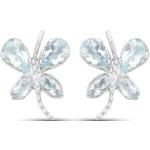 Hellblaue Diamant Ohrringe mit Insekten-Motiv mit Aquamarin 
