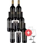 8er-Paket Rotweine zu Weihnachten aus Italien + 2er-Set Schott-Zwiesel Taste Gläser - Weinpakete