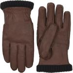 Schokoladenbraune Hestra Primaloft Handschuhe aus Leder Größe 9 