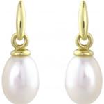 Goldene Ovale Perlenarmbänder aus Gelbgold 9 Karat mit Diamant für Damen 