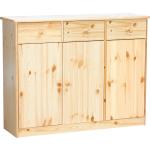 Erst-Holz 90.50-25 Highboard Kommode Anrichte Kiefer Sideboard natur 3 Schubladen, 3 Türen - braun 90.50-25