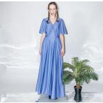 Fliederfarbene Vintage Festliche Kleider aus Polyester für Damen Größe L zum Abschlussball 
