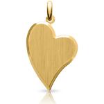 Goldene UNIQUE Herzanhänger aus vergoldet graviert für Damen 