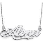 Silberne Namensketten aus Silber personalisiert für Damen 
