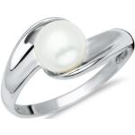 Silberne UNIQUE Silberringe aus Silber mit Echte Perle für Damen 