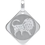 Silberne UNIQUE Löwe-Anhänger mit Löwen-Motiv für Herren 