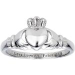 925 Sterling Silber Love Loyalty Friendship graviert Claddagh Ring