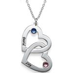 Silberne Herzketten aus Silber personalisiert für Damen 