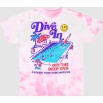 Reduzierte Pinke Batik Streetwear T-Shirts aus Baumwolle für Herren Größe M für den für den Sommer 