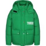 Reduzierte Grüne Tommy Hilfiger TOMMY JEANS Winterjacken aus Polyamid mit Kapuze für Damen Größe S für den für den Winter 