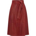Reduzierte Rote Gestreifte HUGO BOSS BOSS Lederröcke aus Lammleder für Damen Größe L für den für den Frühling 