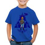 Blaue The Legend of Zelda Kinder T-Shirts aus Baumwolle für Jungen Größe 164 