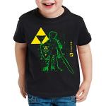 Schwarze The Legend of Zelda Kinder T-Shirts aus Baumwolle Größe 164 