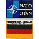 A-ONE NATO Armee Paste Patch + Deutschland Flagge Aufnäher Patch Durable Patch Applique Patch für Röcke Taschen Dekoration NO.014+424