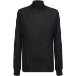 Reduzierte Schwarze Langärmelige A.P.C. Rollkragen Kaschmir-Pullover aus Wolle für Damen Größe M für den für den Winter 