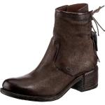Reduzierte Braune A.S.98 Runde Blockabsatz Ankle Boots & Klassische Stiefeletten mit Reißverschluss aus Rindsleder für Damen Größe 42 