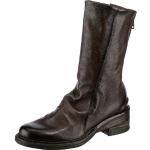 Reduzierte Braune A.S.98 Runde Blockabsatz Ankle Boots & Klassische Stiefeletten mit Reißverschluss aus Rindsleder für Damen Größe 42 